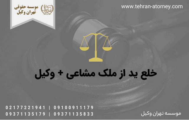 خلع ید از ملک مشاعی + وکیل 1807 خلع ید از ملک مشاعی + وکیل